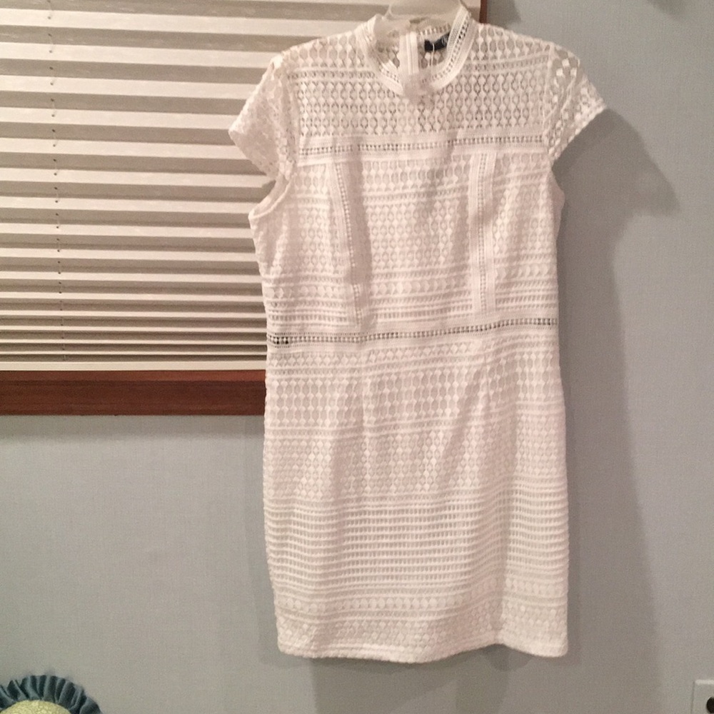 Missguided all white laced dress